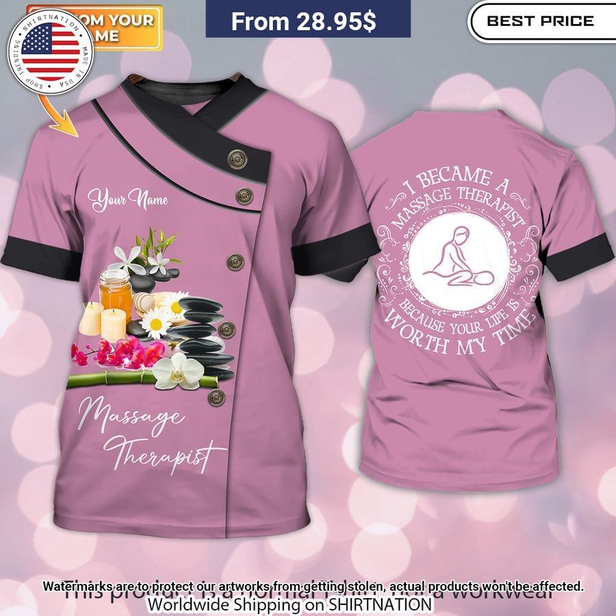 I Became A Massage Therapist Personalized Shirt Hey! You look amazing dear