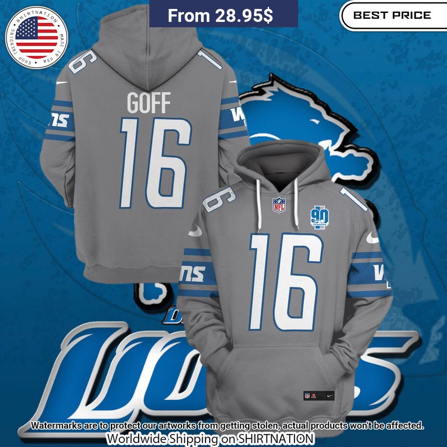 Jared Goff Detroit Lions Hoodie Oh my God you have put on so much!