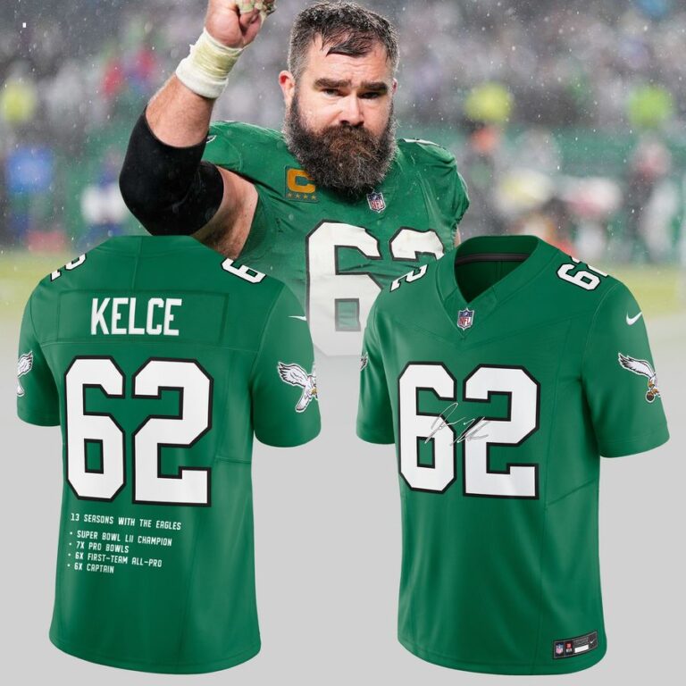 jason kelce 62 philadelphia eagles football jersey 1