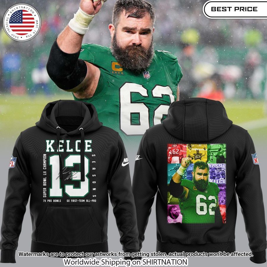 Jason Kelce Philadelphia Eagles Hoodie How did you learn to click so well