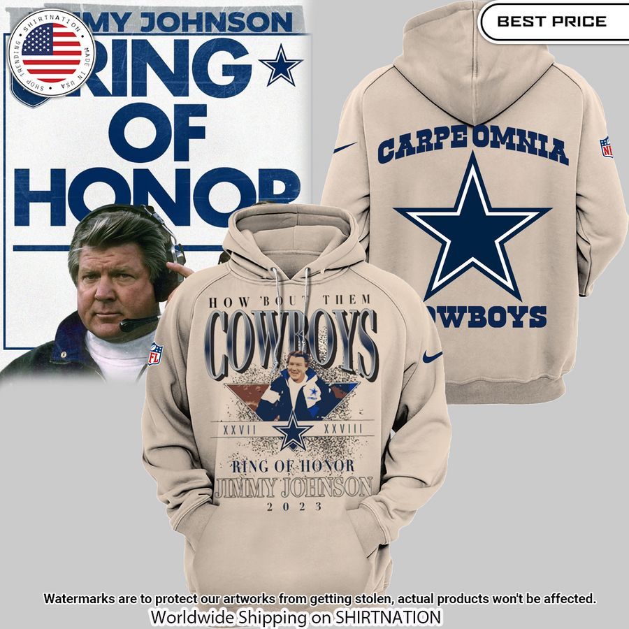 Jimmy Johnson Carpe omnia Dallas Cowboys Hoodie Loving click