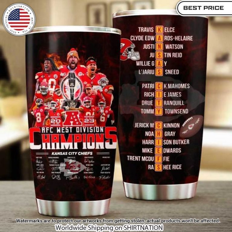 kansas chiefs city afc west champions tumbler 1