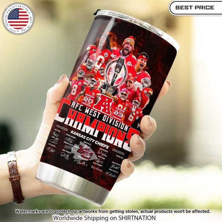 Kansas Chiefs City AFC West Champions Tumbler Selfie expert