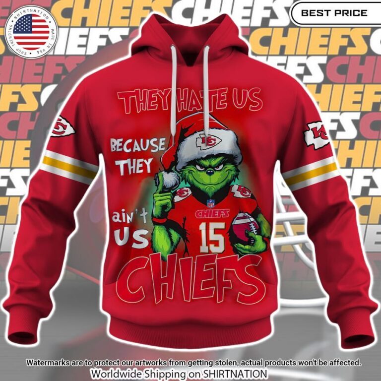 Kansas City Chiefs Grinch Custom Hoodie You look cheerful dear