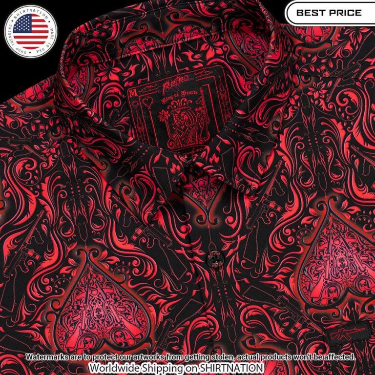 King Of Hearts Poker Hawaiian Shirt Nice elegant click