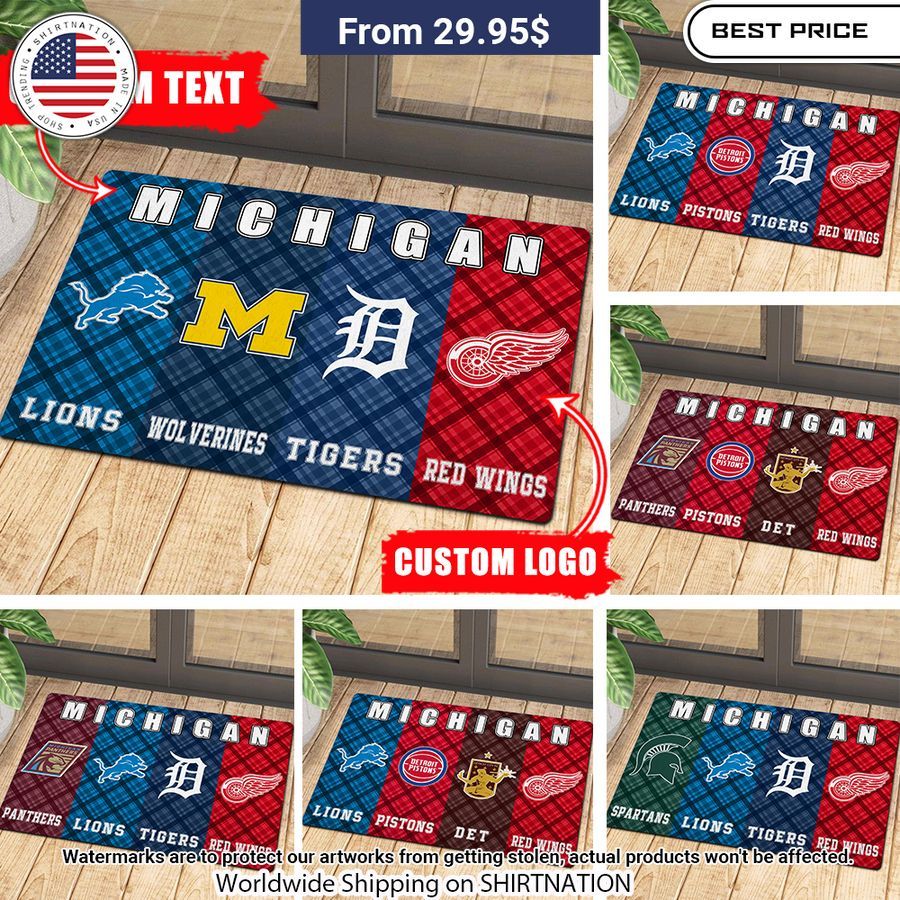Michigan sport Custom team name Doormat Looking so nice