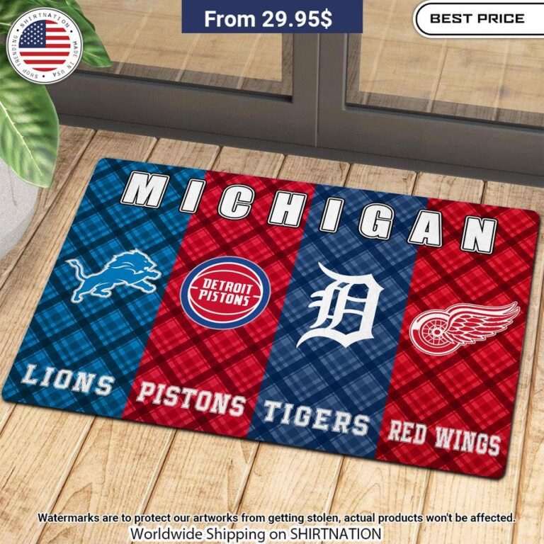 Michigan sport Custom team name Doormat Great, I liked it