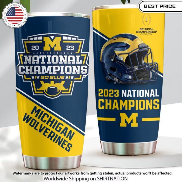 michigan wolverines 2023 national champions tumbler 1