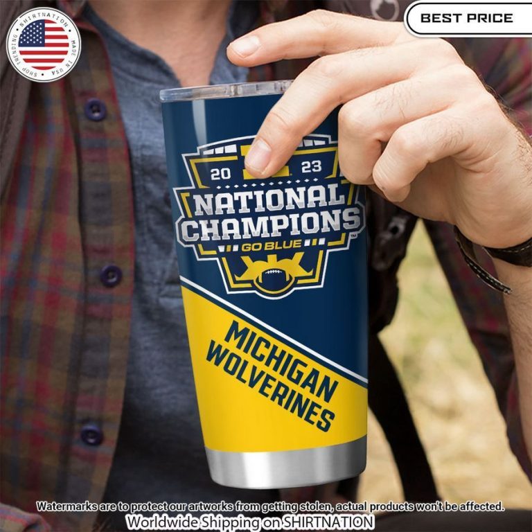 Michigan Wolverines 2023 National Champions Tumbler Nice photo dude