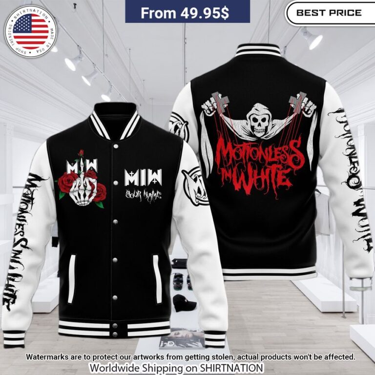 Motionless in White Custom Baseball Jacket You look lazy