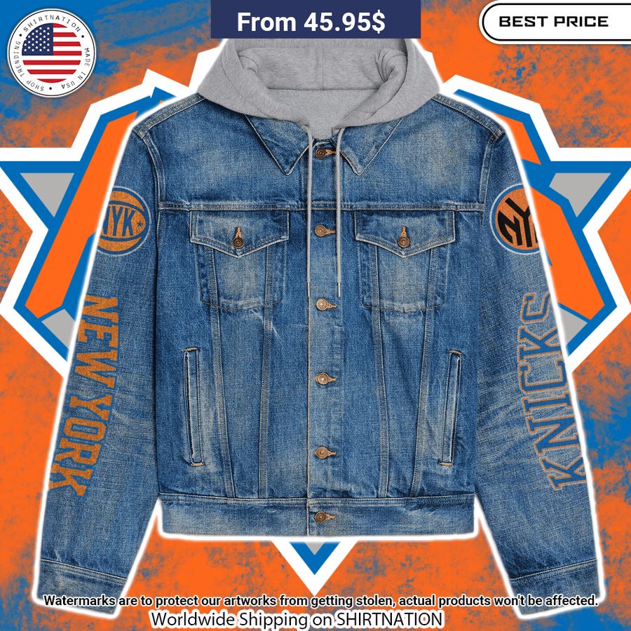 New York Knicks Hooded Denim Jacket Nice place and nice picture
