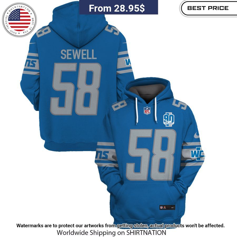 Penei Sewell Detroit Lions Hoodie Stand easy bro