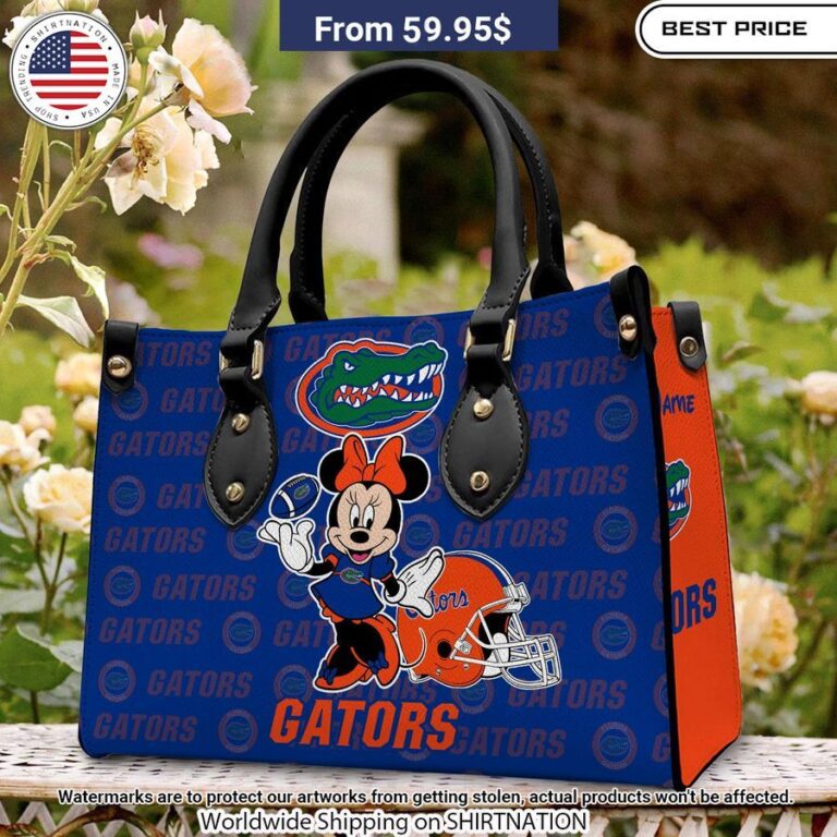 Personalized Florida Gators Minnie Leather Hand Bag Out of the world