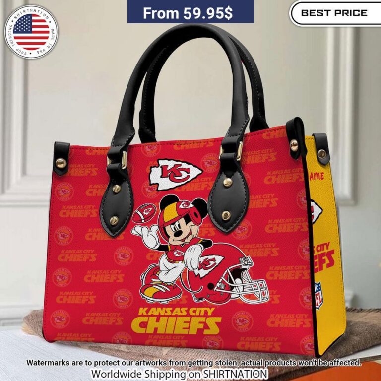 personalized kansas city chiefs mickey leather hand bag 3 823.jpg