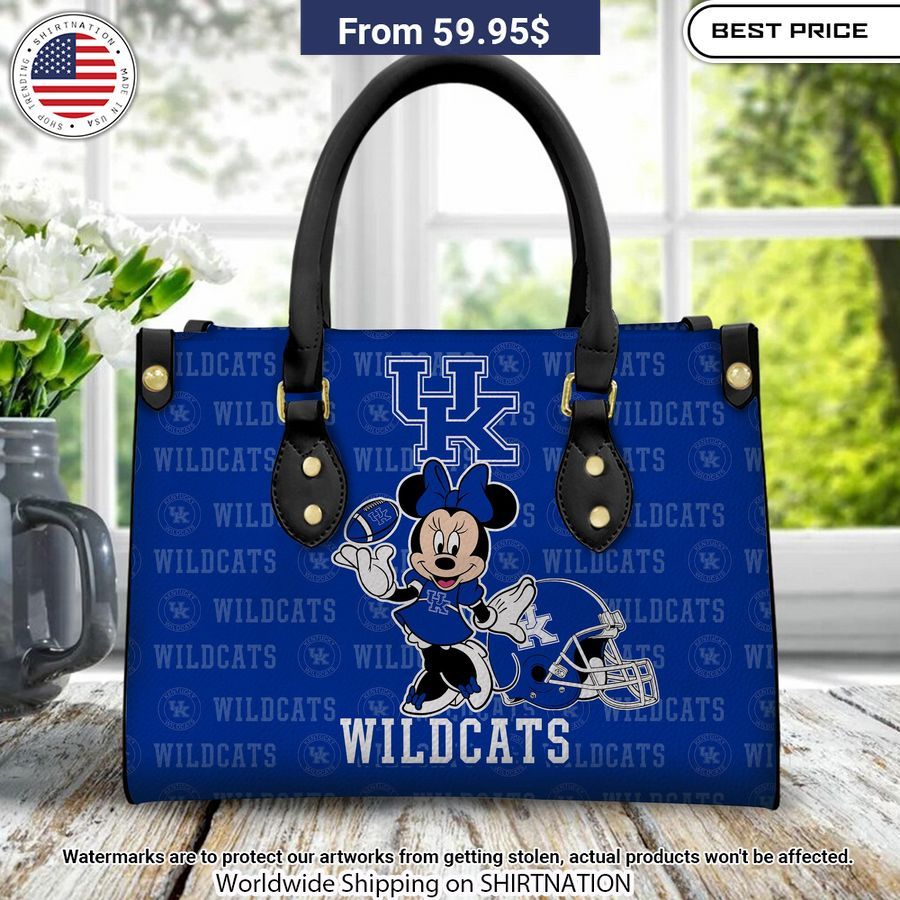 Personalized Kentucky Wildcats Minnie Leather Hand Bag Nice bread, I like it