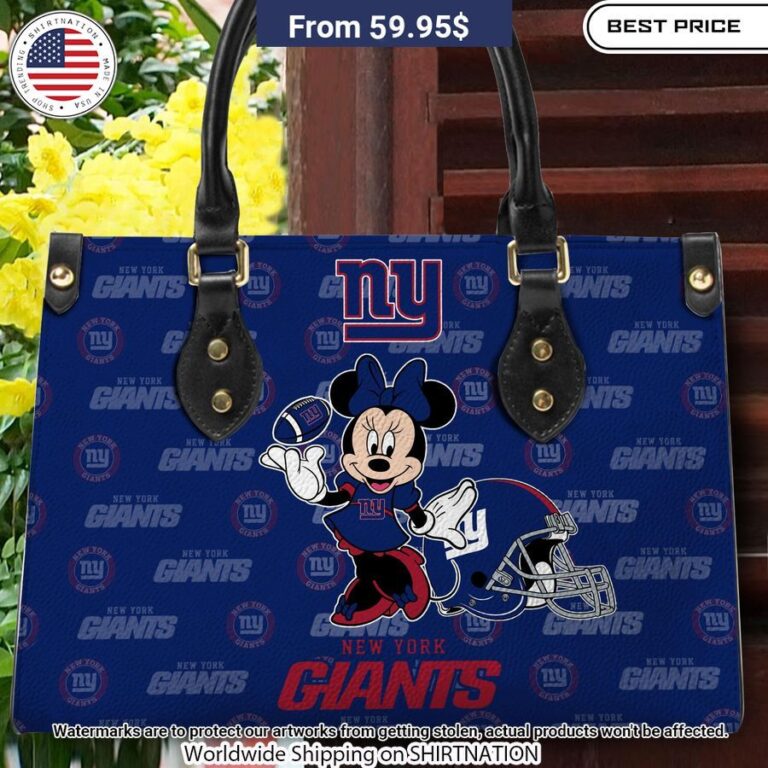 Personalized New York Giants Minnie Leather Hand Bag I like your hairstyle