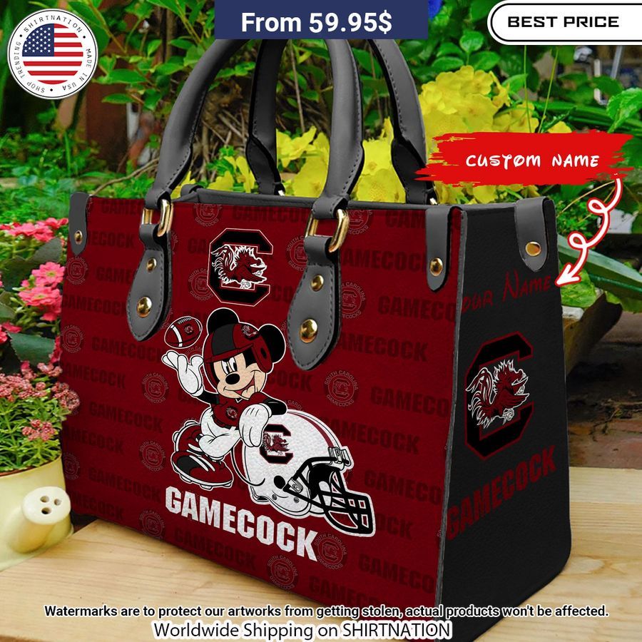 personalized south carolina gamecocks mickey leather hand bag 1 677.jpg