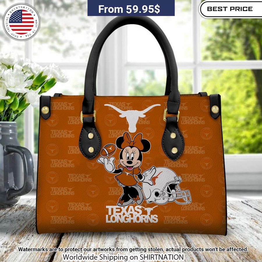 Personalized Texas Longhorns Minnie Leather Hand Bag It is more than cute