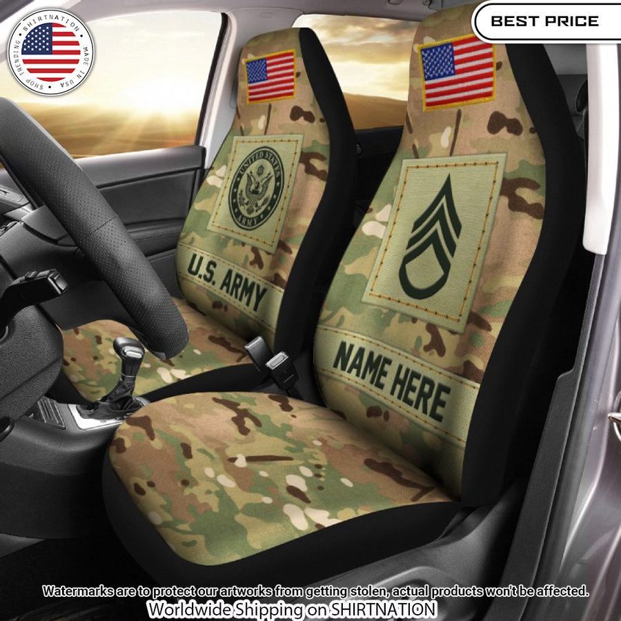 Personalized US Army Car Seat Cover Elegant picture.