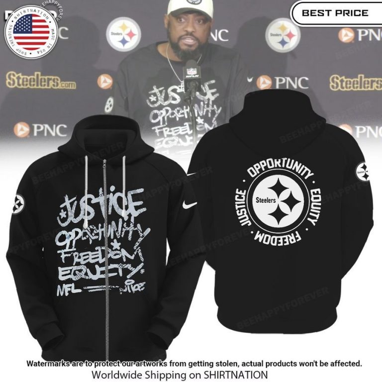 Pittsburgh Steelers Justice Opportunity Equity Freedom Sweater Super sober