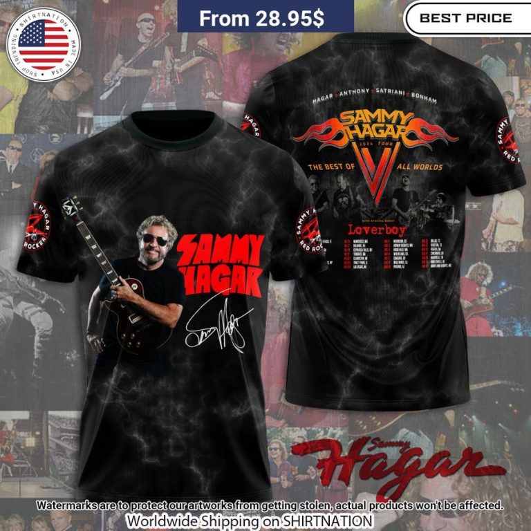 Sammy Hagar The Best of All Worlds Shirt Nice Pic