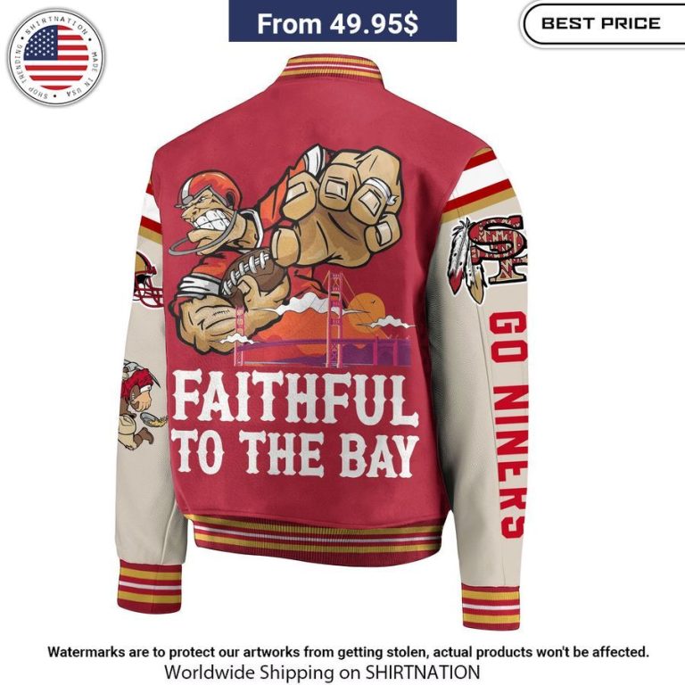 San Francisco 49ers Faithful to the Bay Baseball jacket Nice Pic