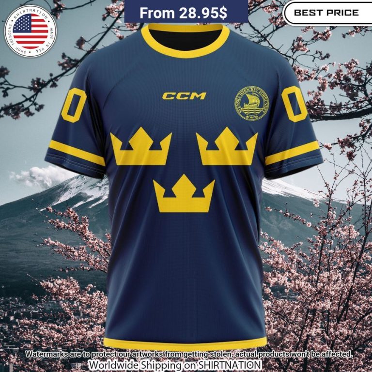 Sweden National Ice Hockey Team Custom Kits Hoodie Nice Pic