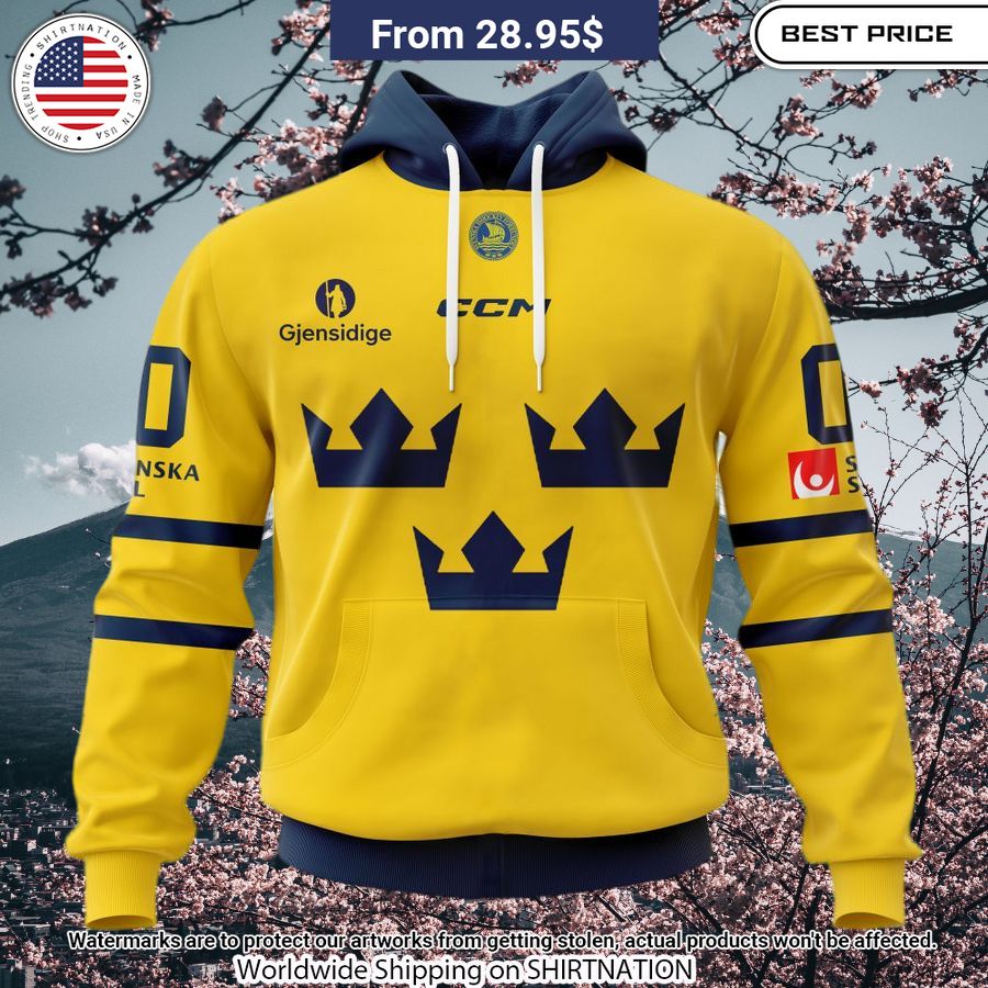 Sweden National Ice Hockey Team Personalized Kits Hoodie Pic of the century