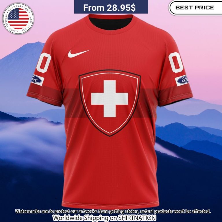 Swiss Ice Hockey Custom Kits Hoodie Cutting dash