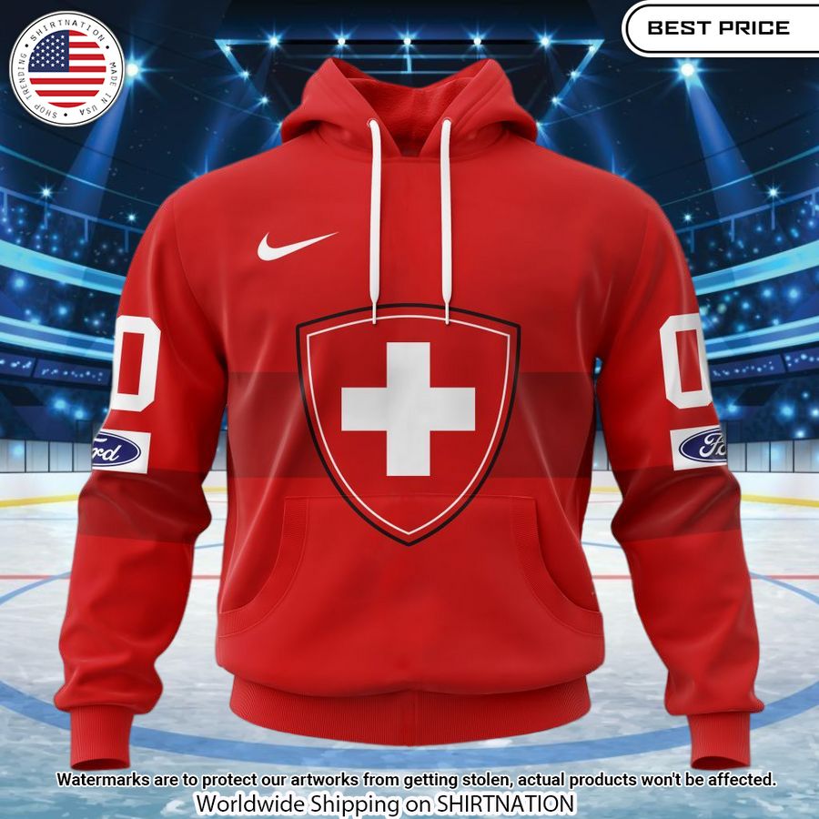 Swiss Ice Hockey Personalized Ford Hoodie Sizzling