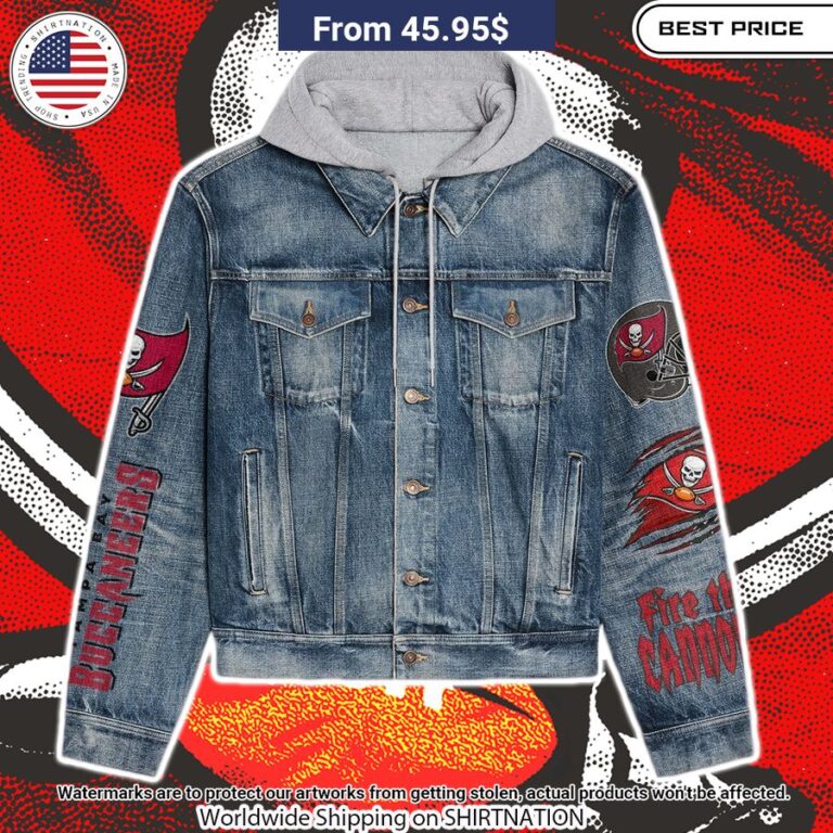 Tampa Bay Buccaneers Go Bucs Hooded Denim Jacket Sizzling