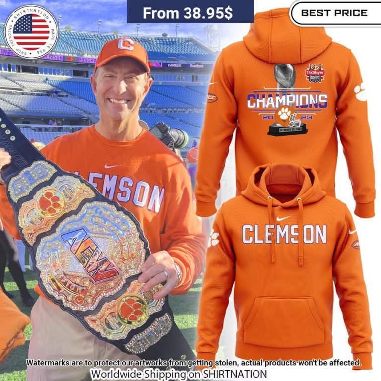 TaxSlayer Gator Bowl Champions Clemson Tigers Football Hoodie Nice Pic