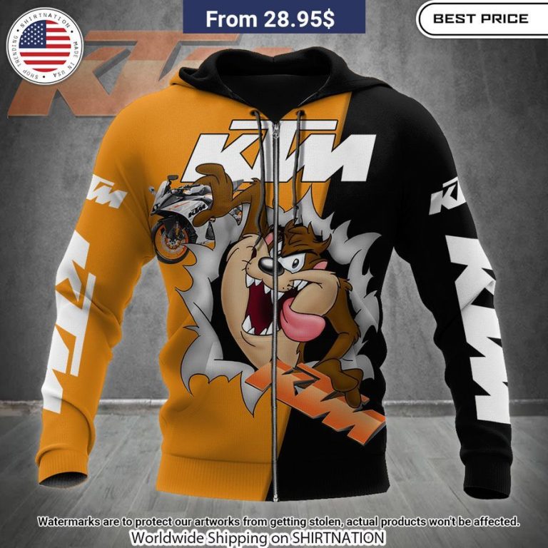 Taz Looney Tunes KTM Racing Hoodie, Shirt Stand easy bro