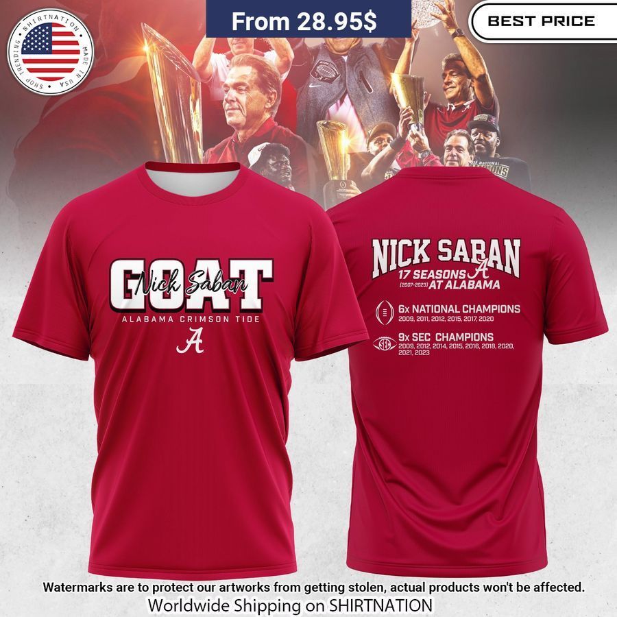 Thank You Nick Saban Alabama Crimson Tide Shirt You look handsome bro