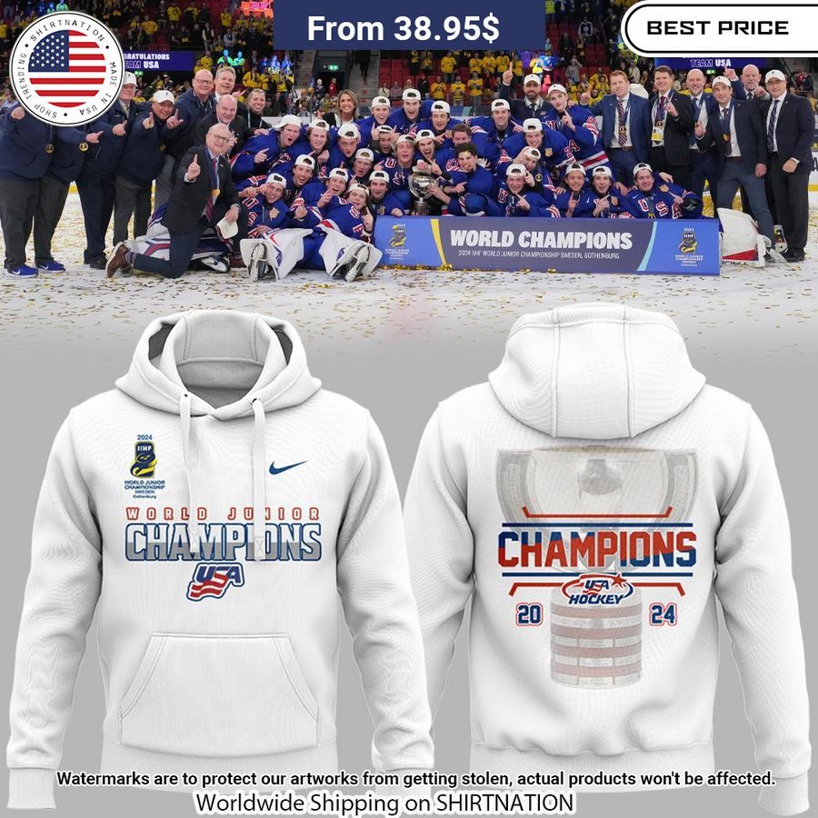 USA Hockey World Junior Ice Hockey Champions 2024 Hoodie Super sober
