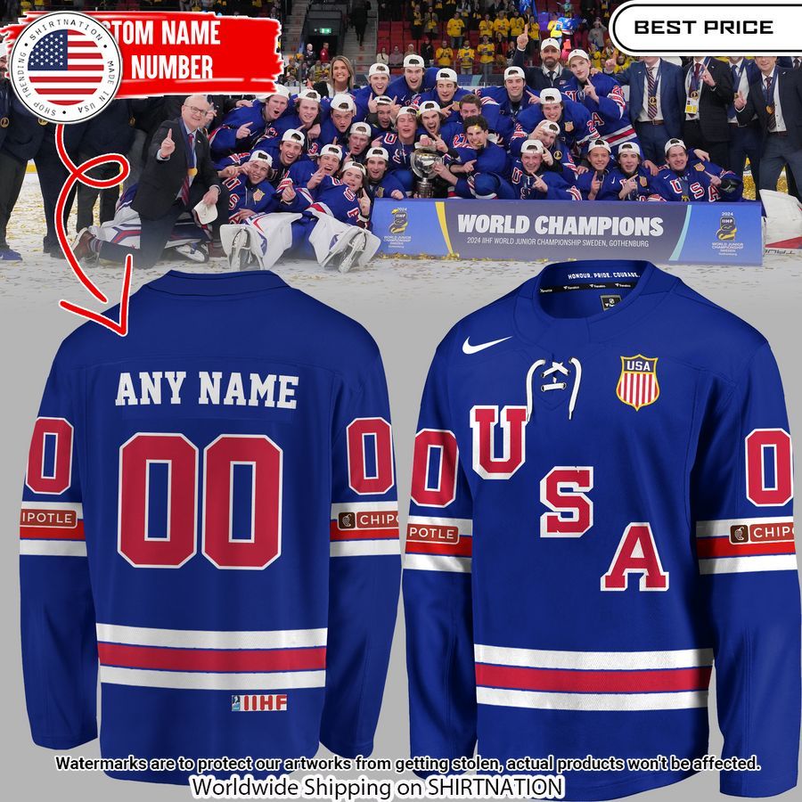 USA Hockey World Junior Ice Personalized Hockey Jersey Best click of yours