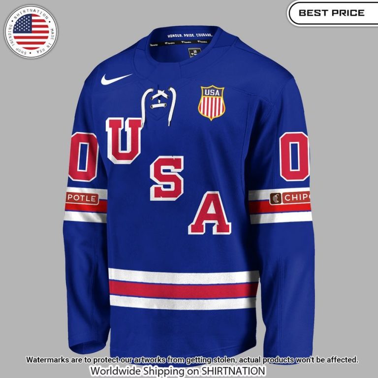 USA Hockey World Junior Ice Personalized Hockey Jersey Natural and awesome