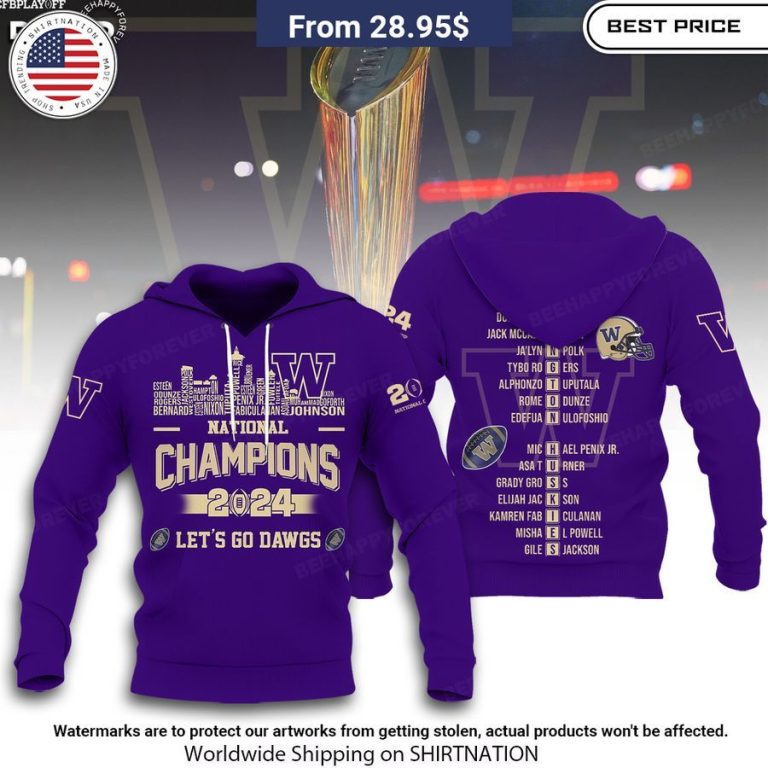 Washington Huskies 2024 National Champions Shirt I like your hairstyle