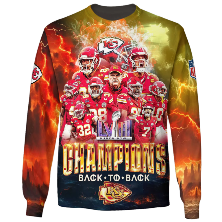 Kansas City Chiefs Super Bowl LVII Back 2 Back Hoodie 2