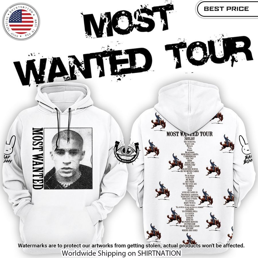 Bad Bunny Most Wanted Tour Hoodie She has grown up know