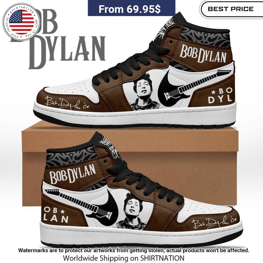 Bob Dylan Jordan High Top Shoes Studious look