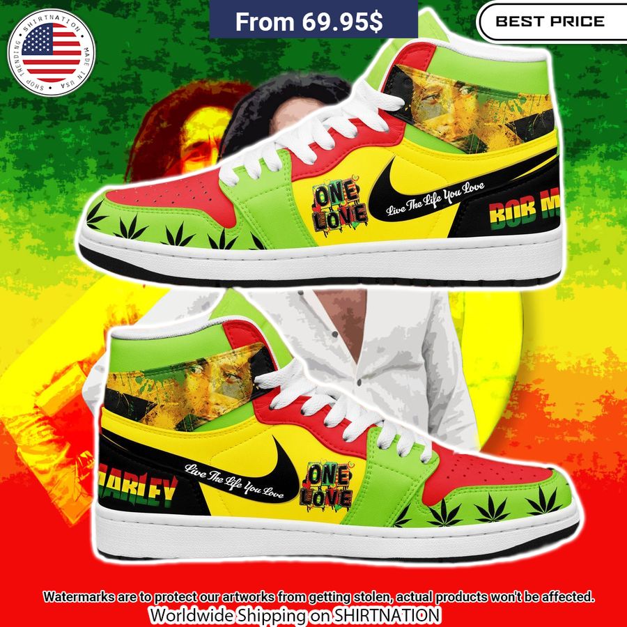 Bob Marley One Love Air Jordan 1 Awesome Pic guys