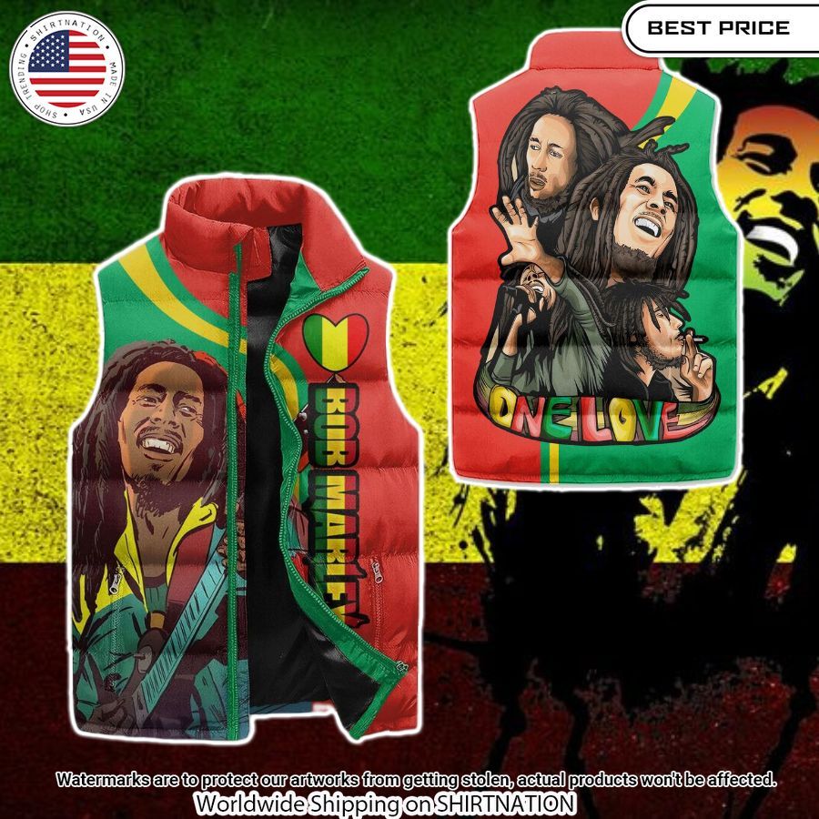 Bob Marley One Love Sleeveless Down Jacket You are always best dear