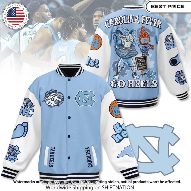 carolina fever go heels baseball jacket 1