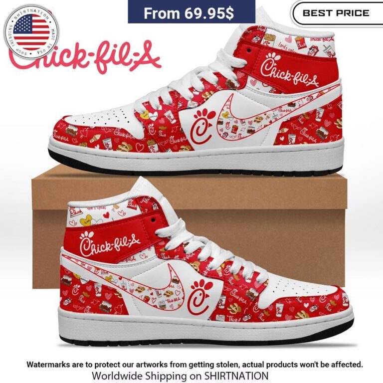 Chick fil A Jordan High Top Shoes Stunning