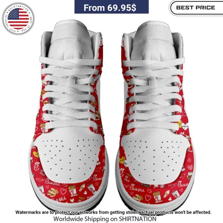 Chick fil A Jordan High Top Shoes Wow, cute pie