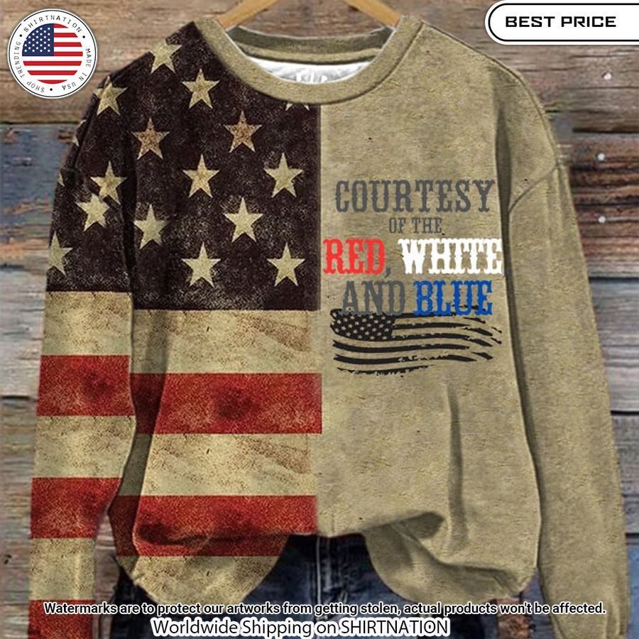 Courtesy Of The Red White And Blue Sweater Royal Pic of yours