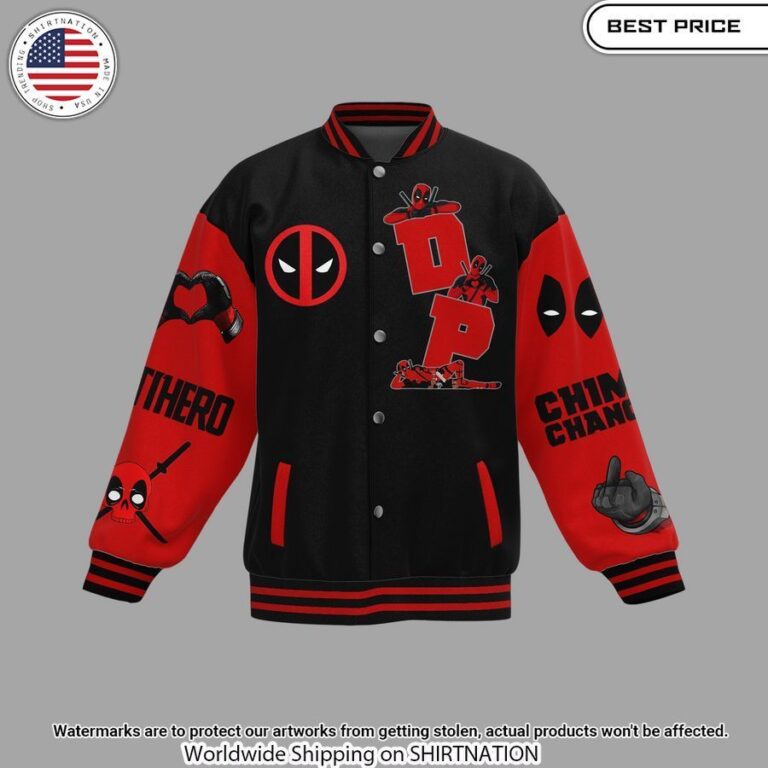 Deadpool Maximum Effort Baseball Jacket You look lazy