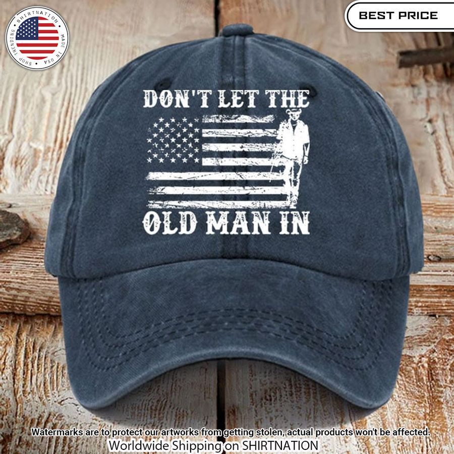 dont let the old man in sun us flag cap 1