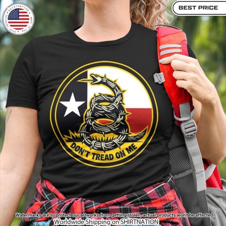 Don't Tread On Me I Stand With Texas Shirt Good click